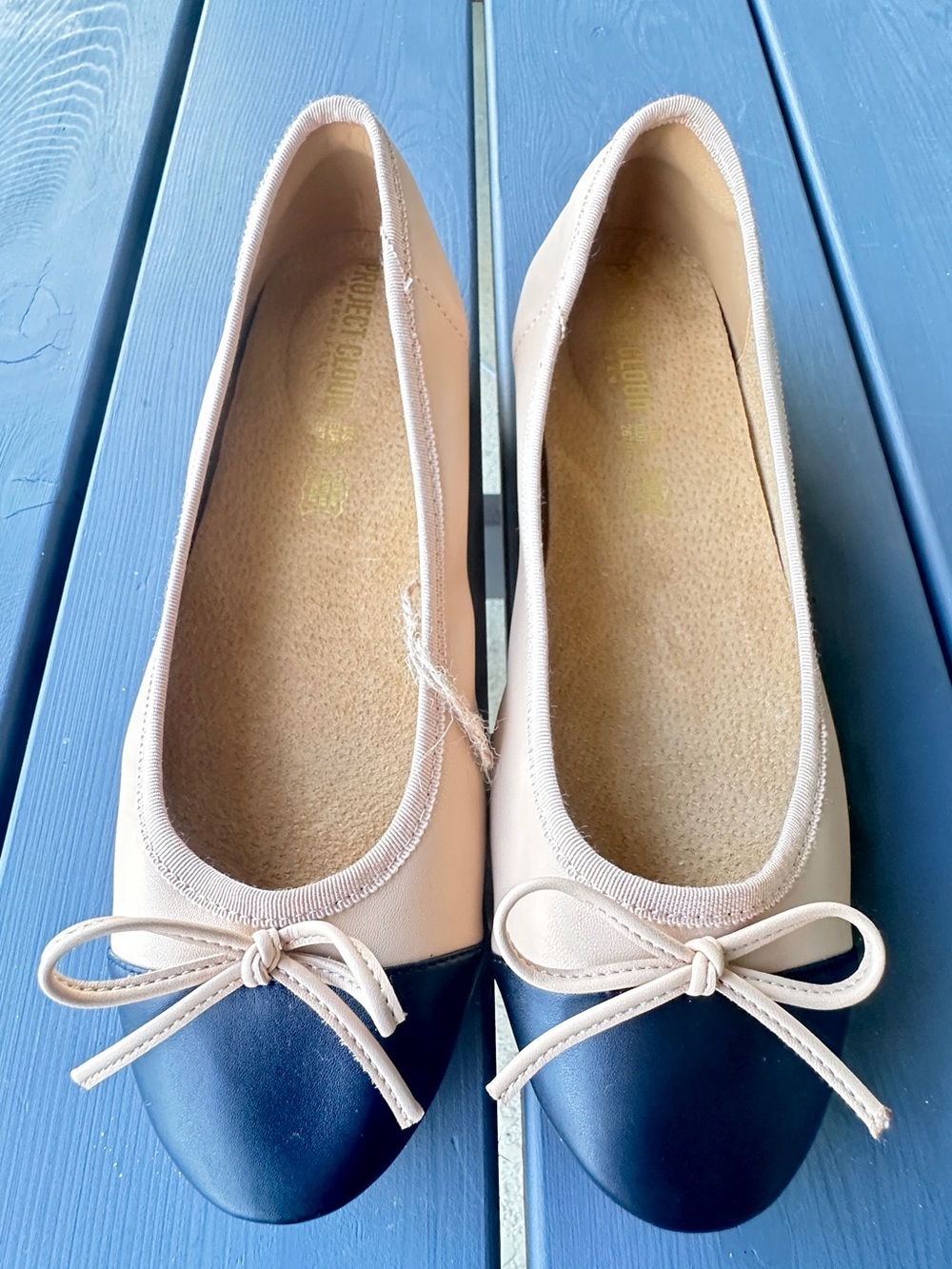 Project Cloud Ashley Leather Ballet Flats Sz  8.5